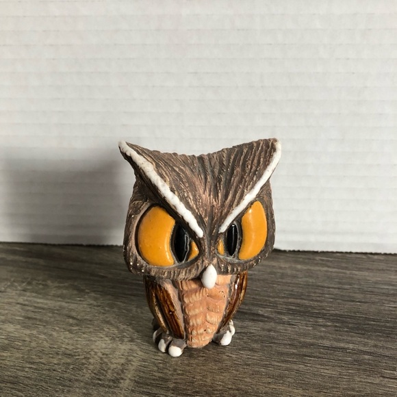 Vtg Owl Figurine Handmade in Uruguay - Picture 2 of 9